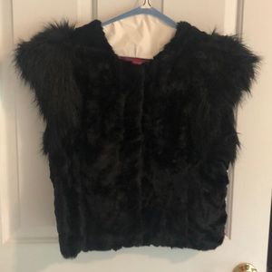 Neiman Marcus x Target Black Furry Vest